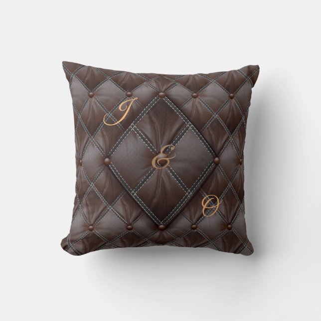The 3D Leather Academia Decor Throw Pillow (Front)