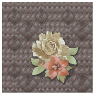 The 3D Leather flower Decor Fabric