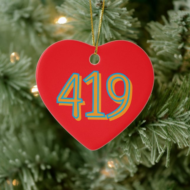 The 419 - Toledo, Ohio Ceramic Ornament (Tree)