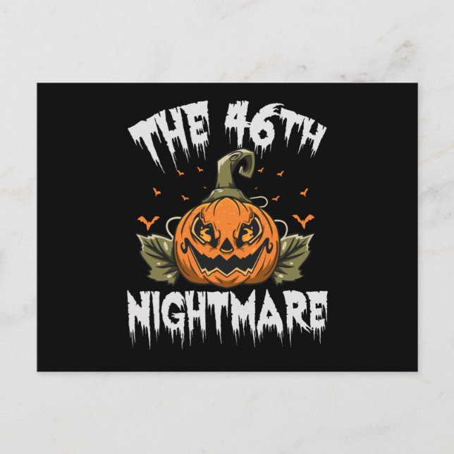 The 46th Nightmare Funny Spokky Halloween Politics Postcard (Front)