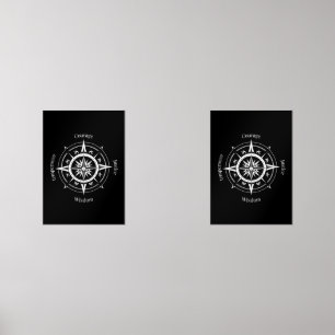 The 4 Stoic Virtues Compass Wall Art Sets