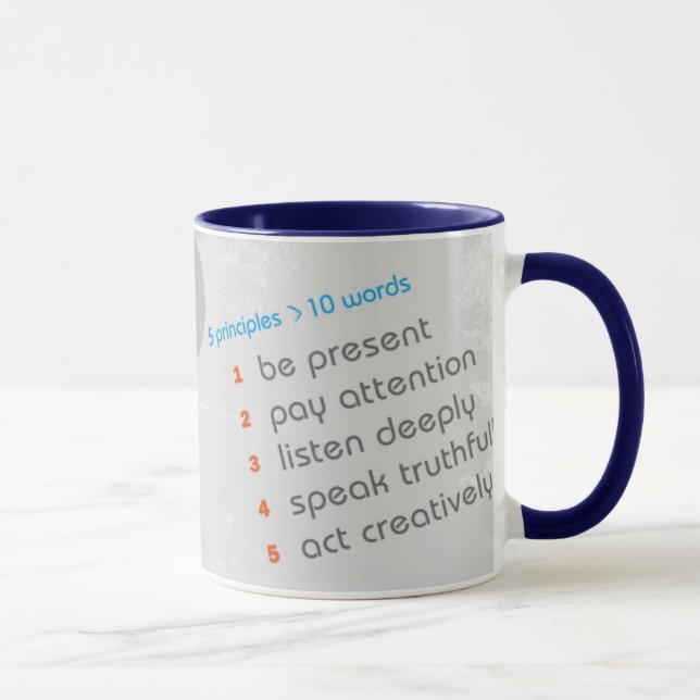 The 5 Principles of Authentic Living - Ringer Mug (Right)