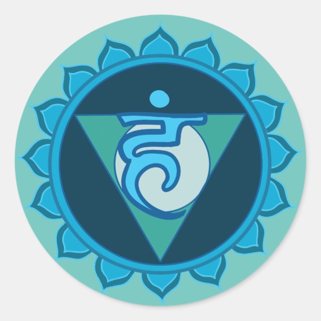 The 5th Primary Chakra Yoga Sticker (Front)