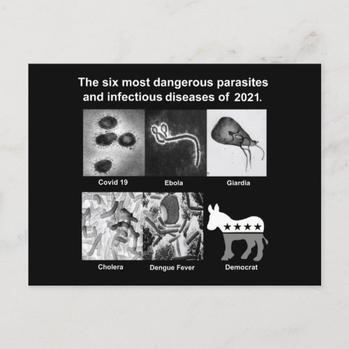 The 6 most dangerous parasites  infectious 2021 postcard