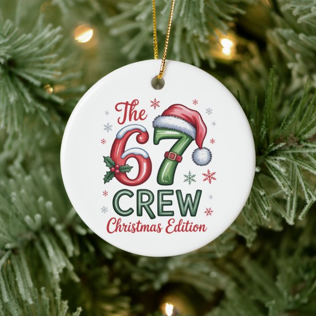 The 76 Crew Christmas Edition Family Holiday Xmas  Ceramic Ornament (Tree)