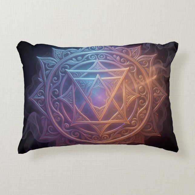 The 7 Chakras'1 Accent Pillow (Front)