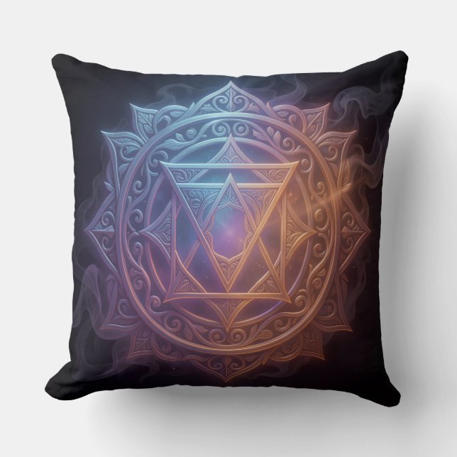 The 7 Chakras'1 Throw Pillow (Front)
