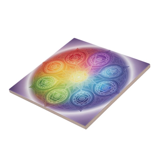 The 7 Chakras'9 Ceramic Tile (Side)