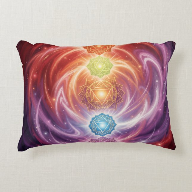 The 7 Chakras´10 Accent Pillow (Front)