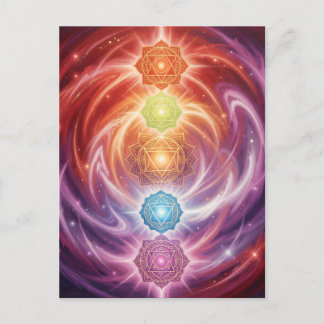 The 7 Chakras´10 Holiday Postcard