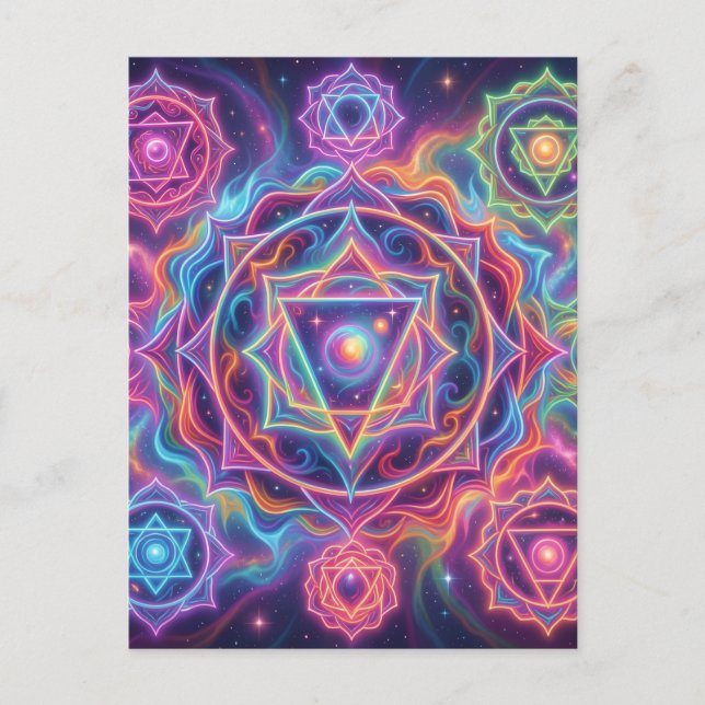 The 7 Chakras´10 Holiday Postcard (Front)