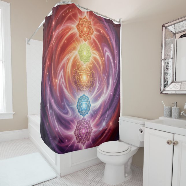 The 7 Chakras´10 Shower Curtain (In Situ)