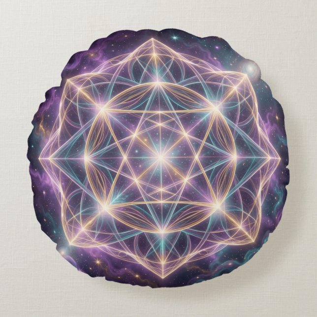 The 7 Chakras´11 Round Pillow (Front)