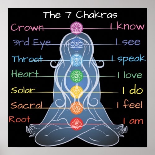 The 7 Chakras  24x24 Poster