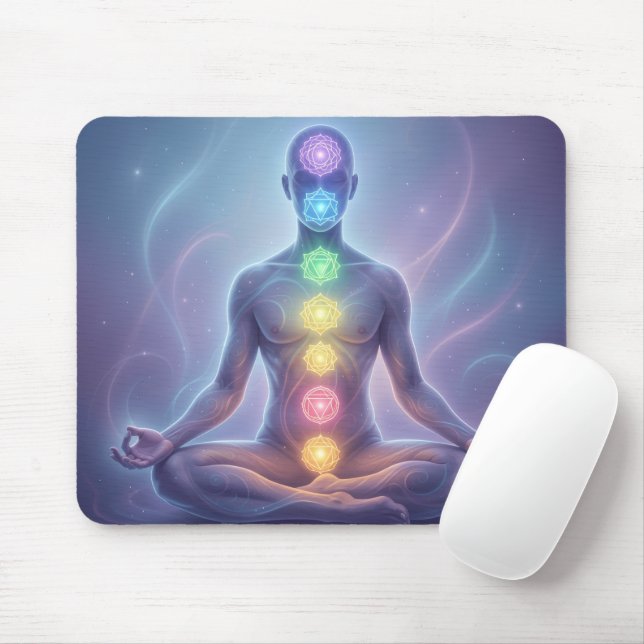 The 7 Chakras 2 Mouse Pad (With Mouse)