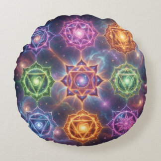 The 7 Chakras´6 Round Pillow
