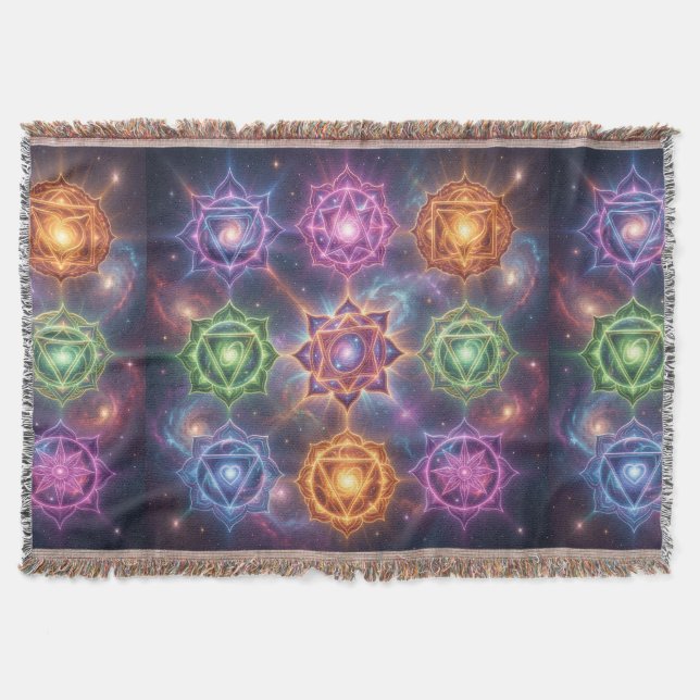 The 7 Chakras´6 Throw Blanket (Front)