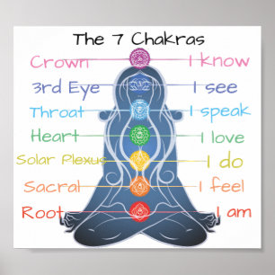 The 7 Chakras 8x7" Poster