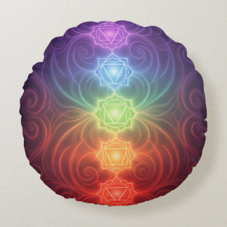 The 7 Chakras´9 Round Pillow