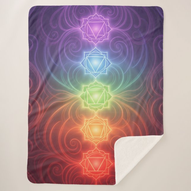 The 7 Chakras´9 Sherpa Blanket (Front)