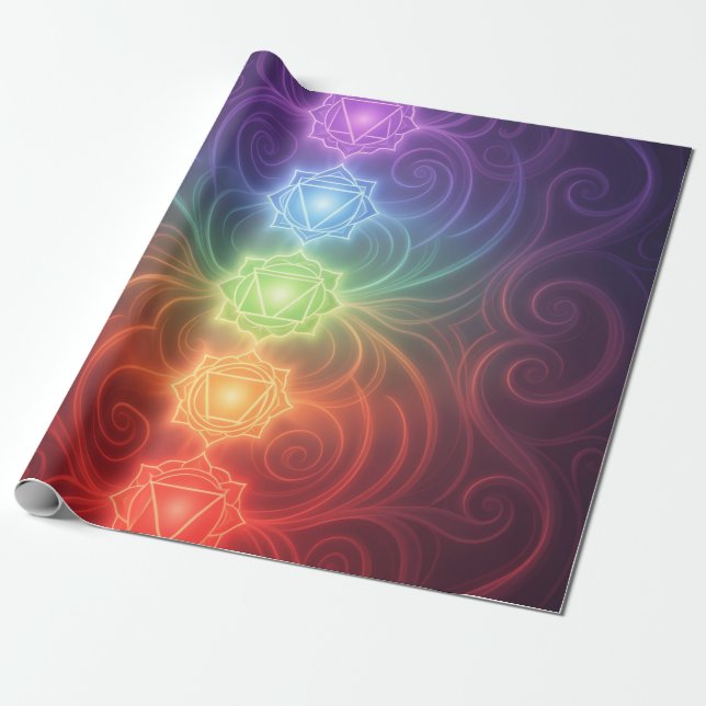 The 7 Chakras´9 Wrapping Paper (Unrolled)