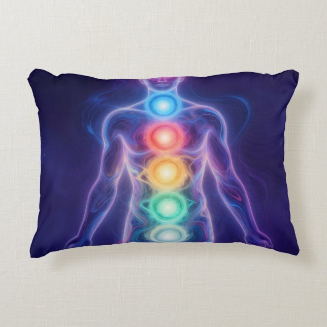  The 7 Chakras Accent Pillow (Front)