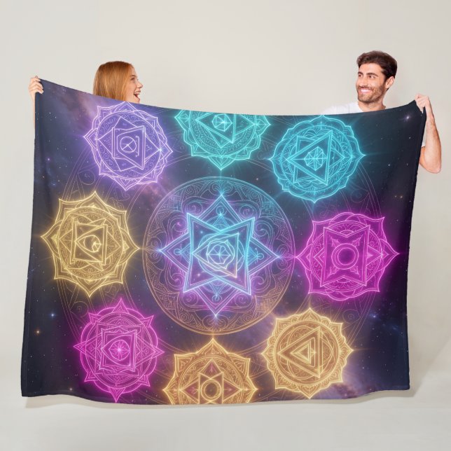 The 7 Chakras Fleece Blanket (In Situ)