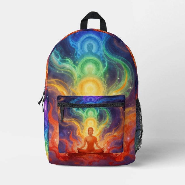 The 7 Chakras Printed Backpack (Front)