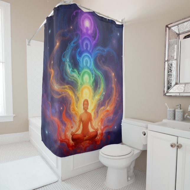 The 7 Chakras Shower Curtain (In Situ)