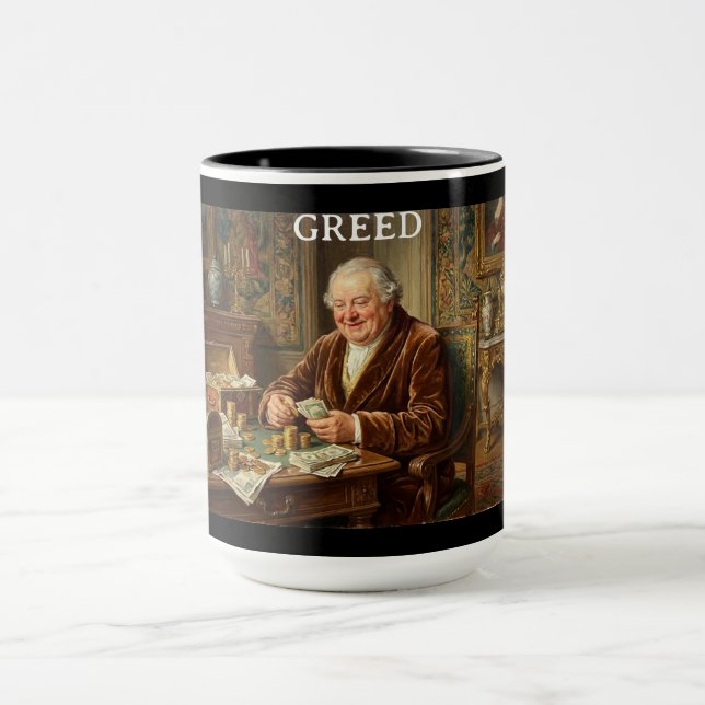The 7 Satanic Virtues: Greed  Mug (Center)