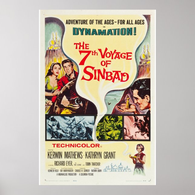 The 7th voyage of Sinbad Poster (Front)