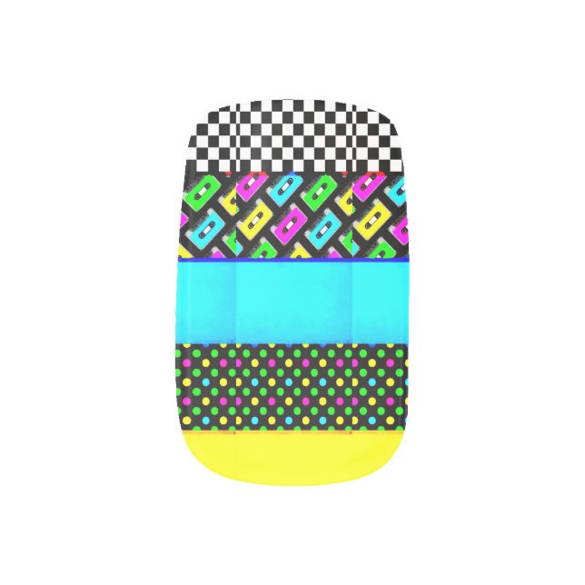 The 80's minx nail wraps (Right Thumb)