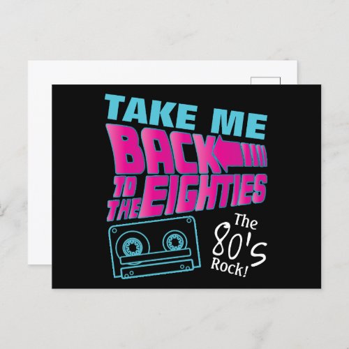 The 80s Rock Postcard