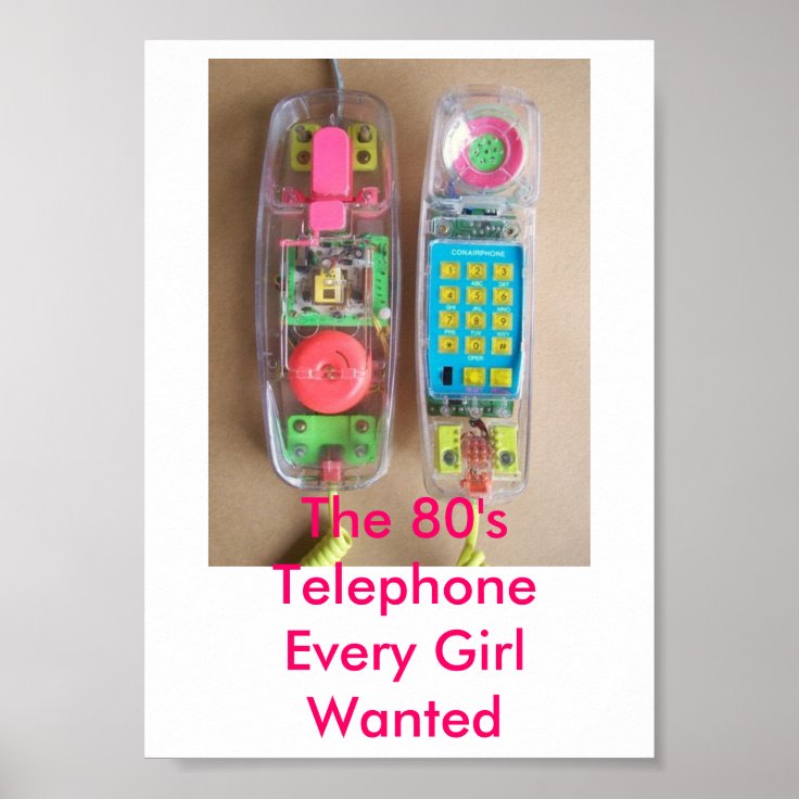 The 80's Telephone Poster Zazzle