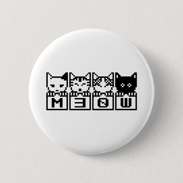 THE 8-BIT CATS M30W BUTTON (Front)
