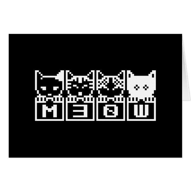 THE 8-BIT CATS M30W CARD (Front Horizontal)