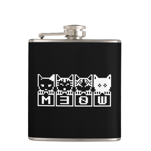 THE 8-BIT CATS M30W FLASK (Front)