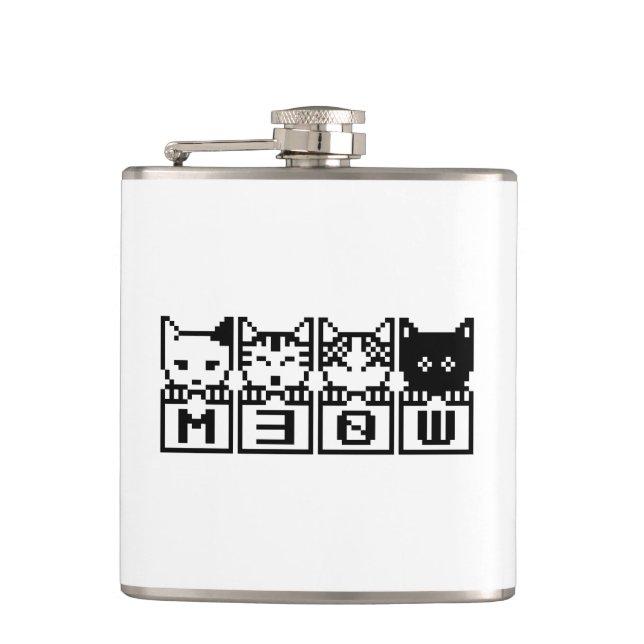 THE 8-BIT CATS M30W FLASK (Front)