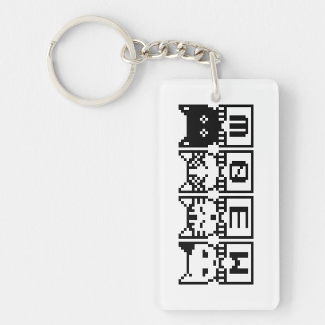 THE 8-BIT CATS M30W KEYCHAIN (Front)