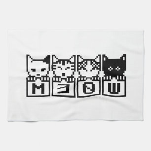 THE 8-BIT CATS M30W KITCHEN TOWEL