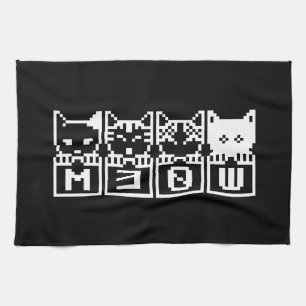 THE 8-BIT CATS M30W KITCHEN TOWEL