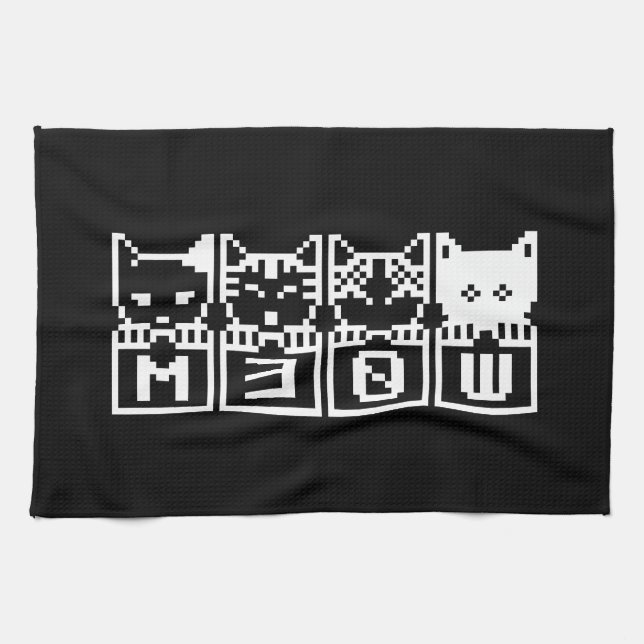 THE 8-BIT CATS M30W KITCHEN TOWEL (Horizontal)