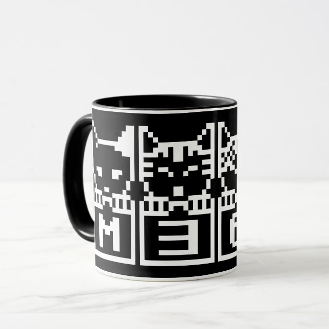 THE 8-BIT CATS M30W MUG (Front Left)