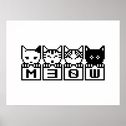 THE 8_BIT CATS M30W POSTER