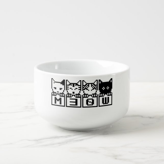 THE 8-BIT CATS M30W SOUP MUG (Front)
