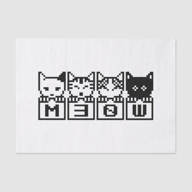THE 8-BIT CATS M30W TISSUE PAPER (Front)