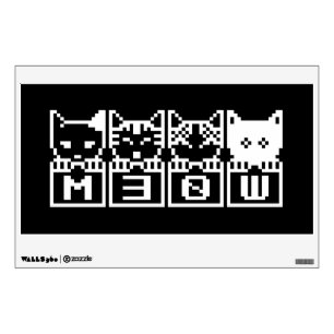 THE 8-BIT CATS M30W WALL DECAL