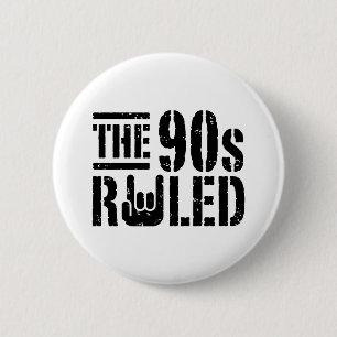 The 90s Ruled Pinback Button