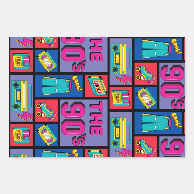 The 90's wrapping paper sheets (Front)