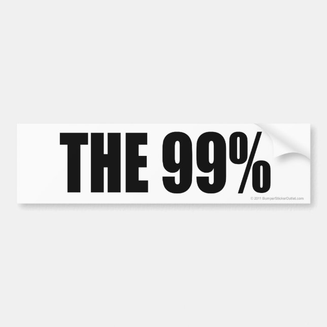 The 99% bumper sticker (Front)